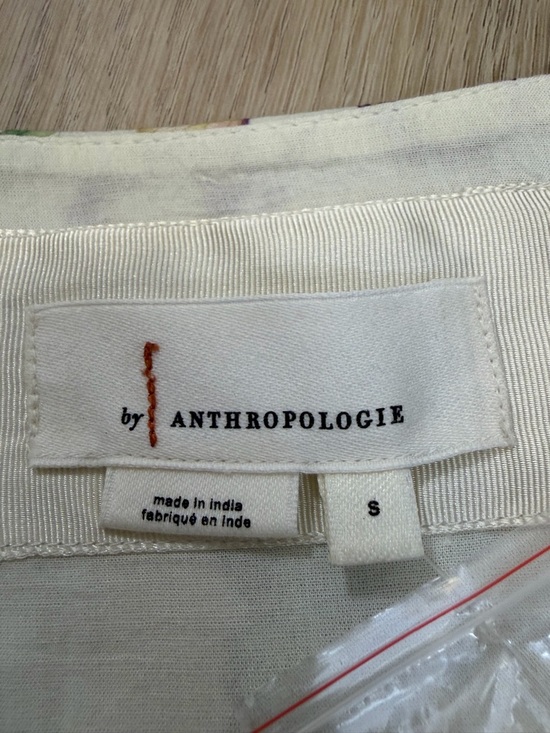 NWT by Anthropologie Floral Cream V-Neck Maxi Dress with Puff Sleeves - Picture 3 of 11